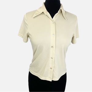 😻VTG Gemilli Cropped Button Down Shirt